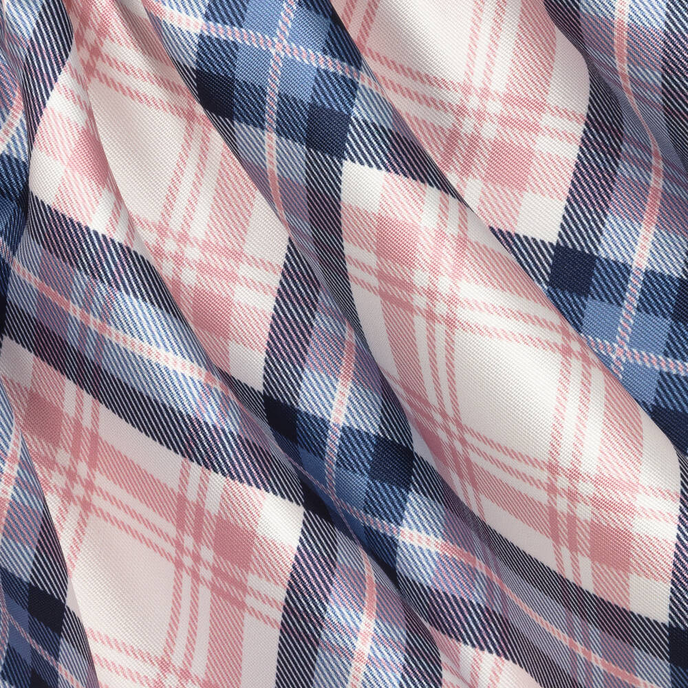 Monnalisa-Girls Pink & Blue Check Skirt | Childrensalon Outlet