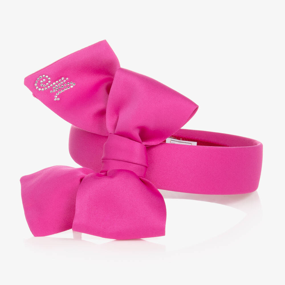 Monnalisa-Розовый ободок с бантом для девочек | Childrensalon Outlet