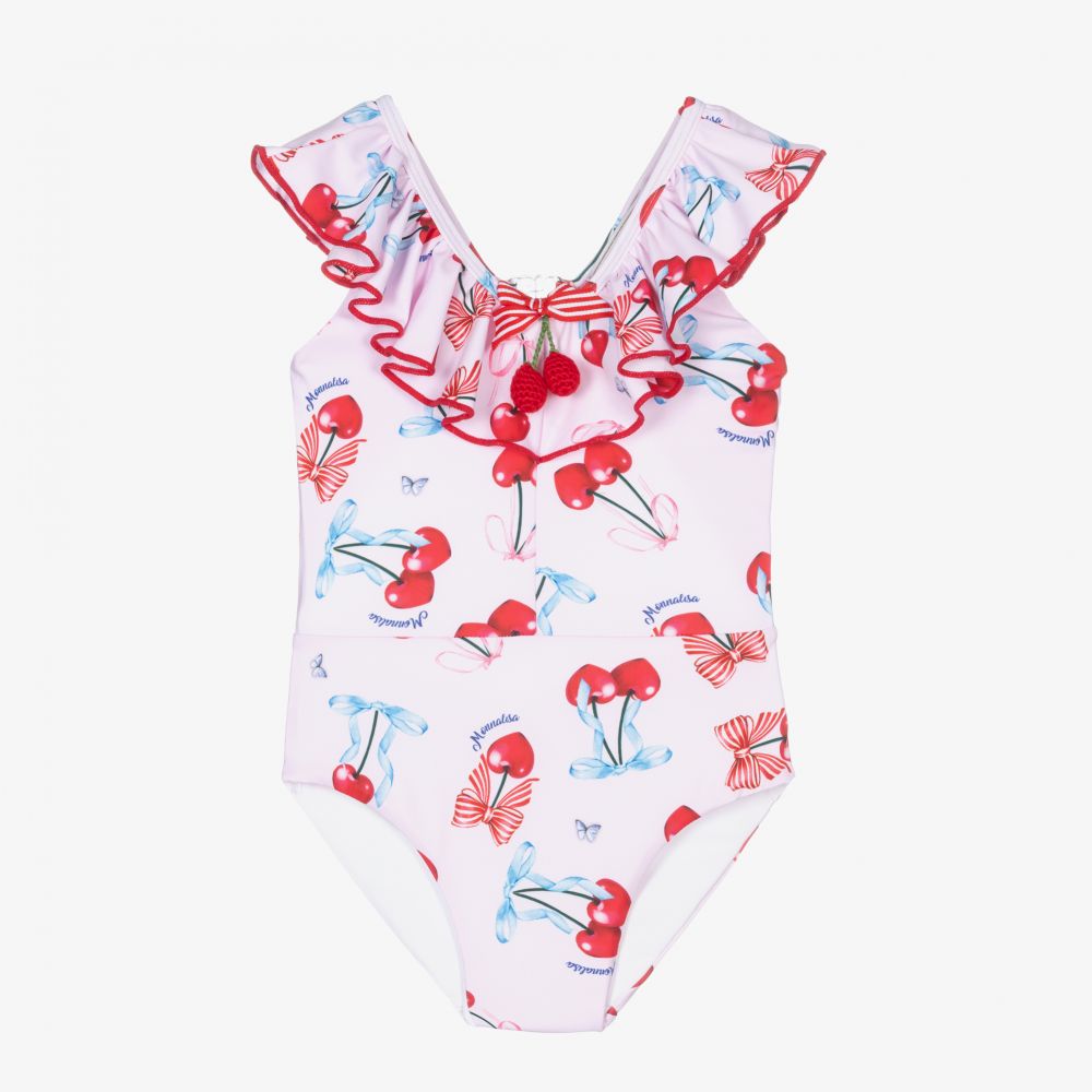 Monnalisa - Maillot de bain rose Cerises Fille | Childrensalon