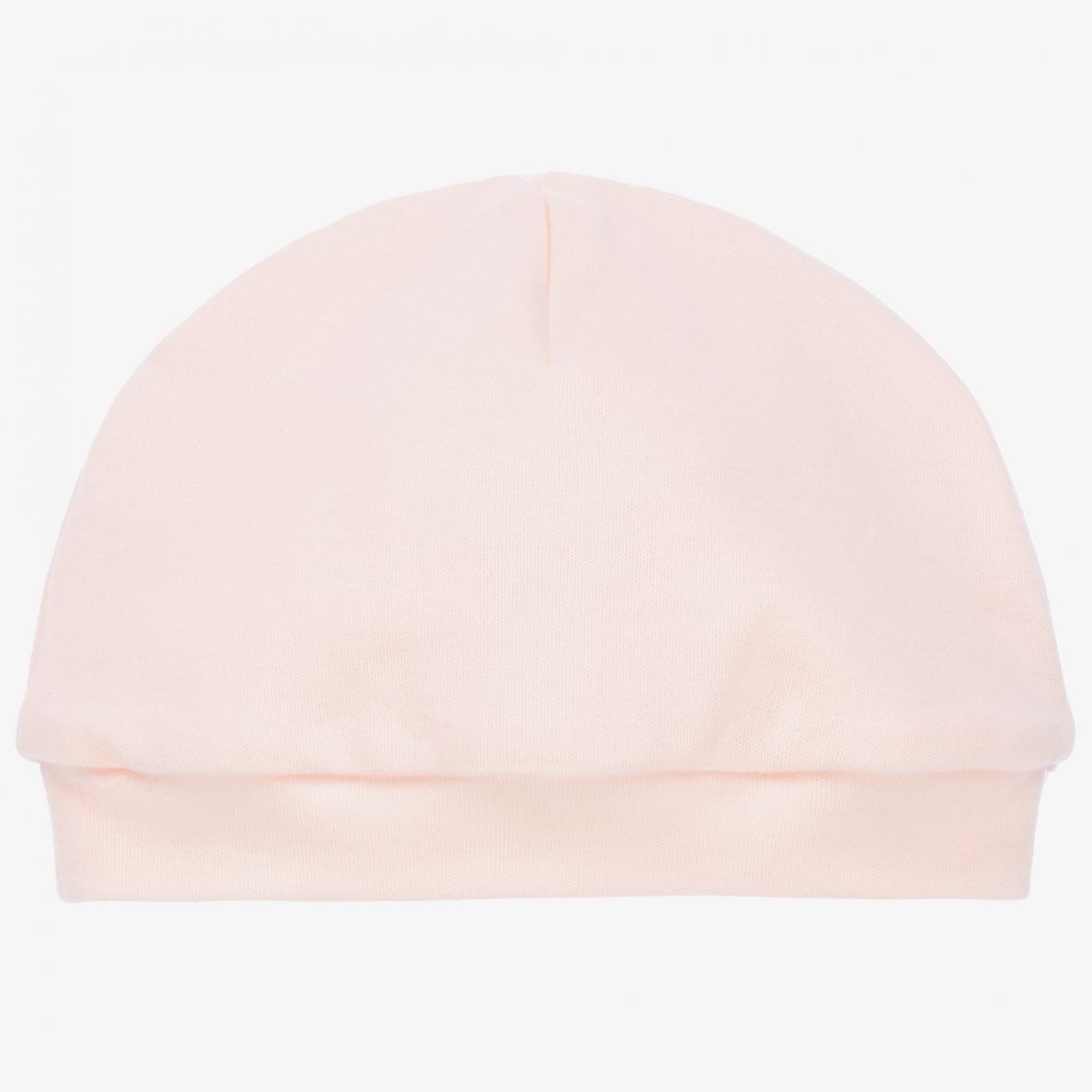 Monnalisa-Girls Pink Cotton Baby Hat | Childrensalon Outlet