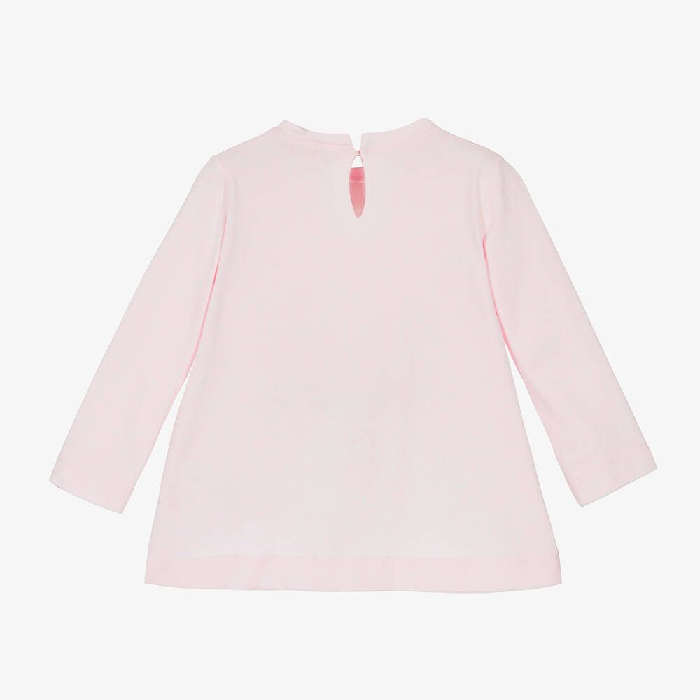 Monnalisa-Girls Pink Cotton Ballerina Top | Childrensalon Outlet