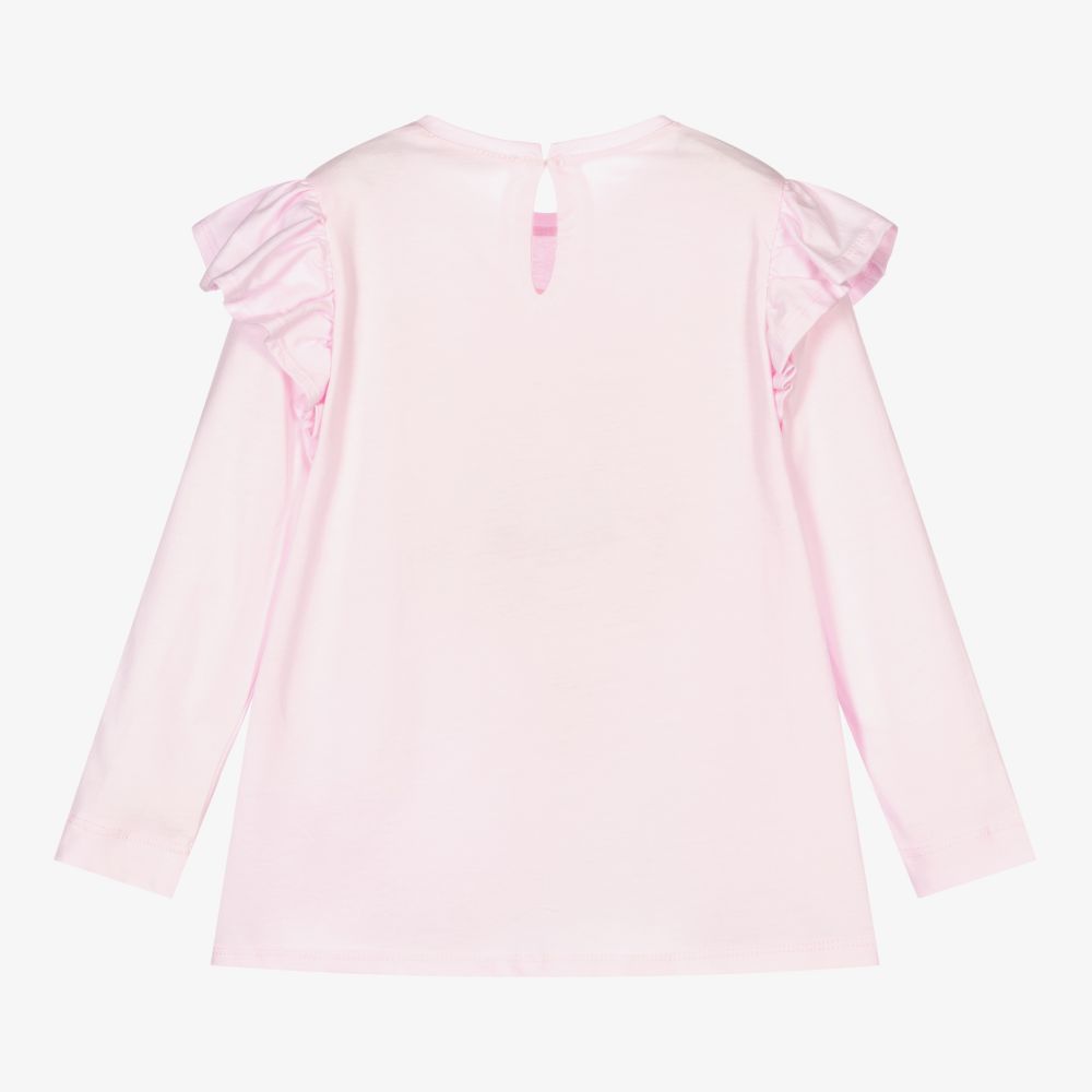 Monnalisa-Розовый хлопковый топ с медвежатами для девочек | Childrensalon Outlet