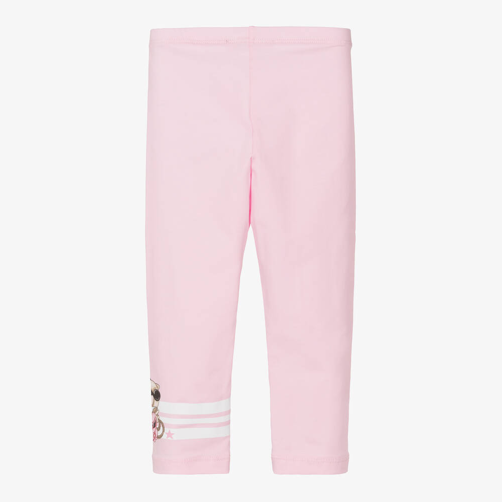 Monnalisa-Girls Pink Cotton Disney Leggings | Childrensalon Outlet