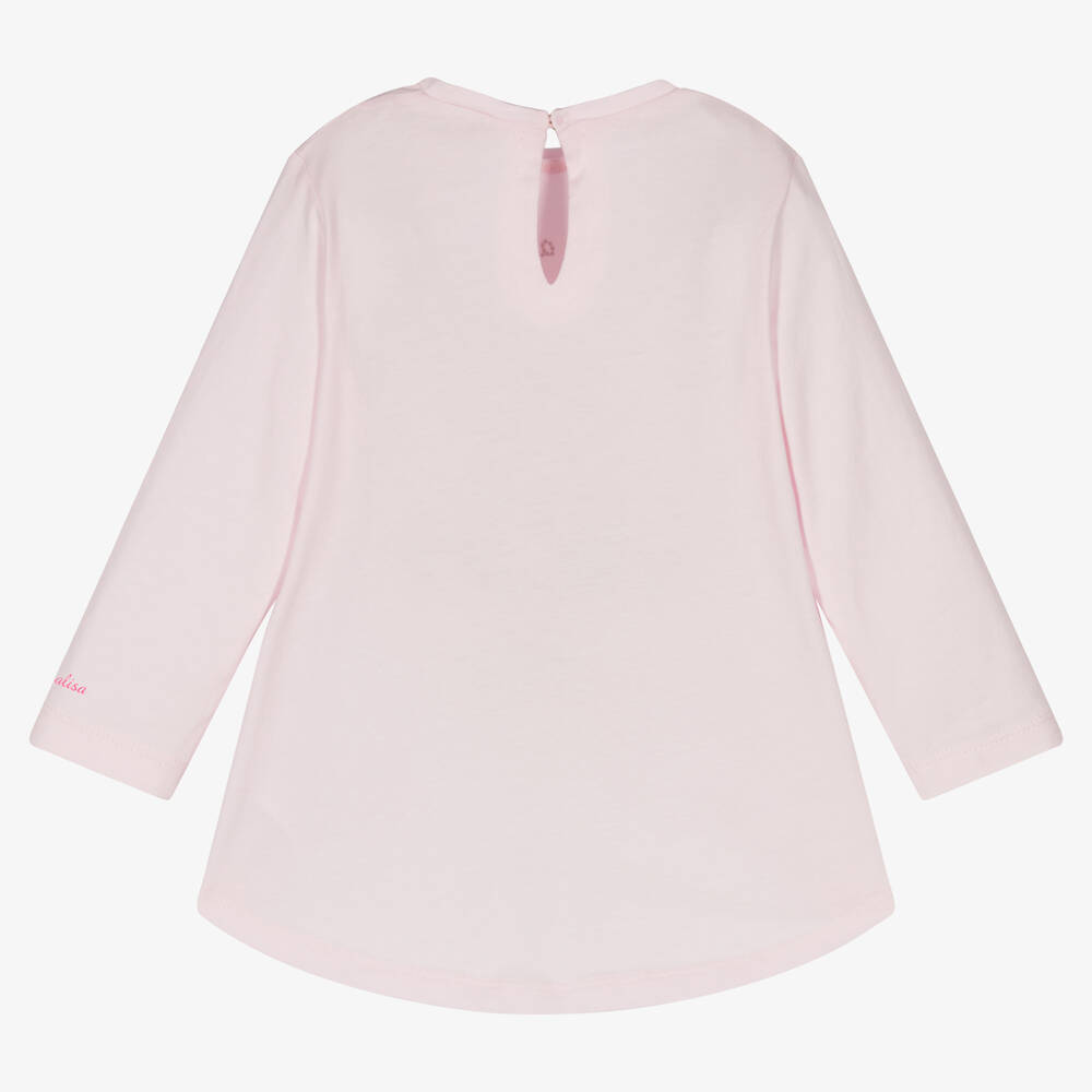 Monnalisa-Girls Pink Cotton Disney Top | Childrensalon Outlet