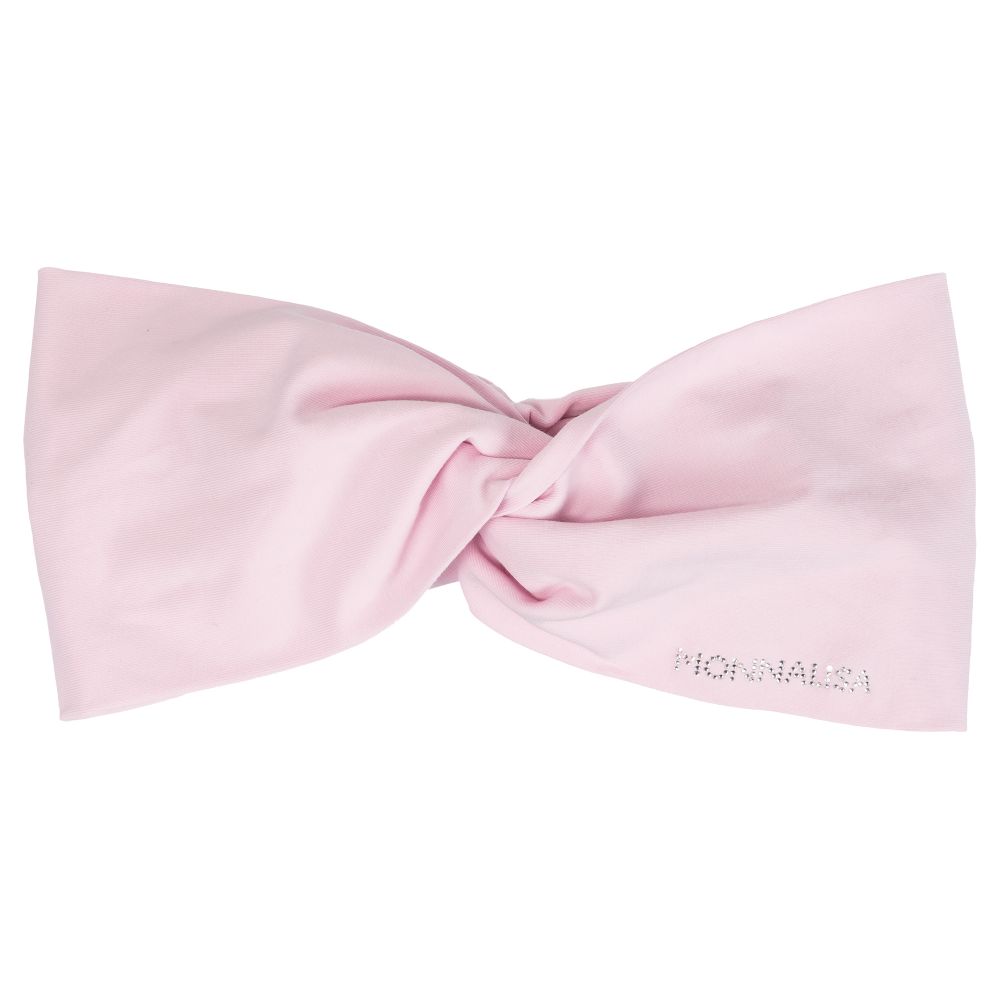 Monnalisa - Girls Pink Cotton Headband | Childrensalon