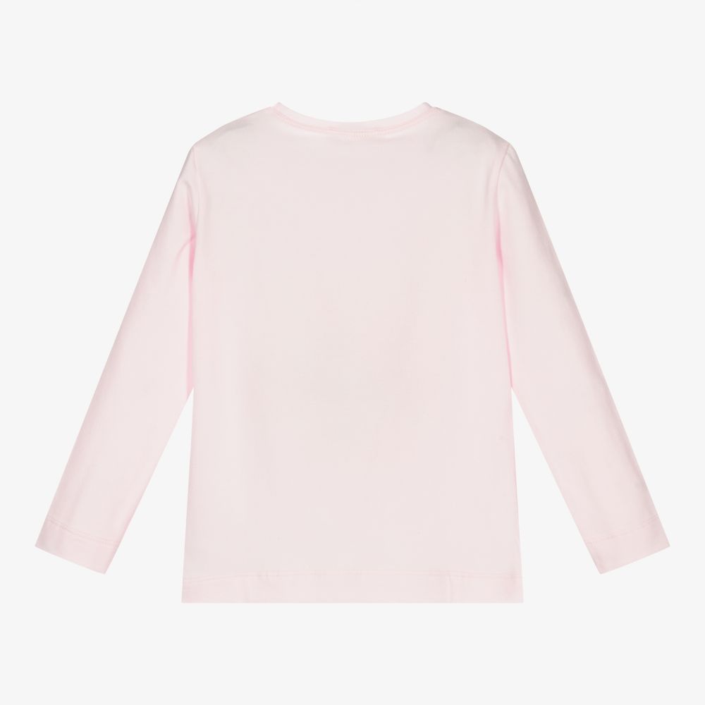 Monnalisa-Girls Pink Cotton Top | Childrensalon Outlet