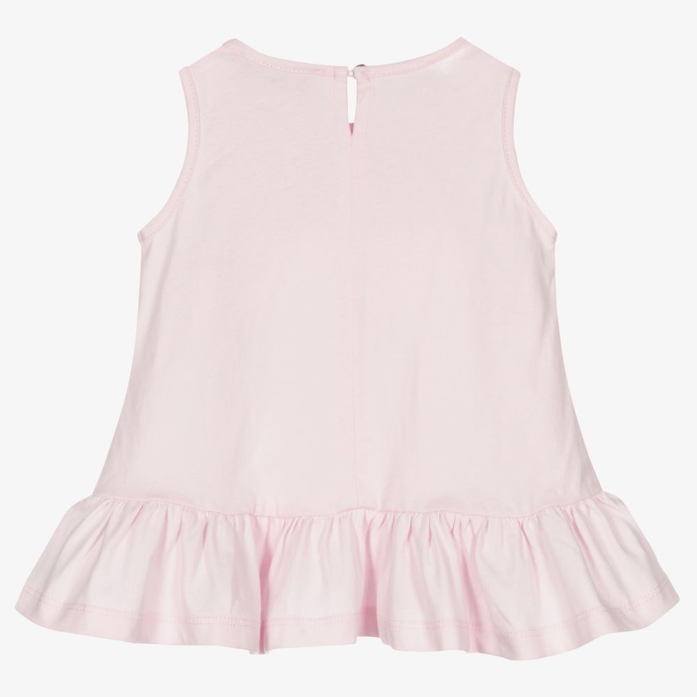 Monnalisa-Girls Pink Cotton Top | Childrensalon Outlet