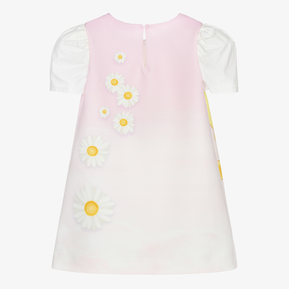 Monnalisa-Girls Pink Crêpe Tweety Dress | Childrensalon Outlet