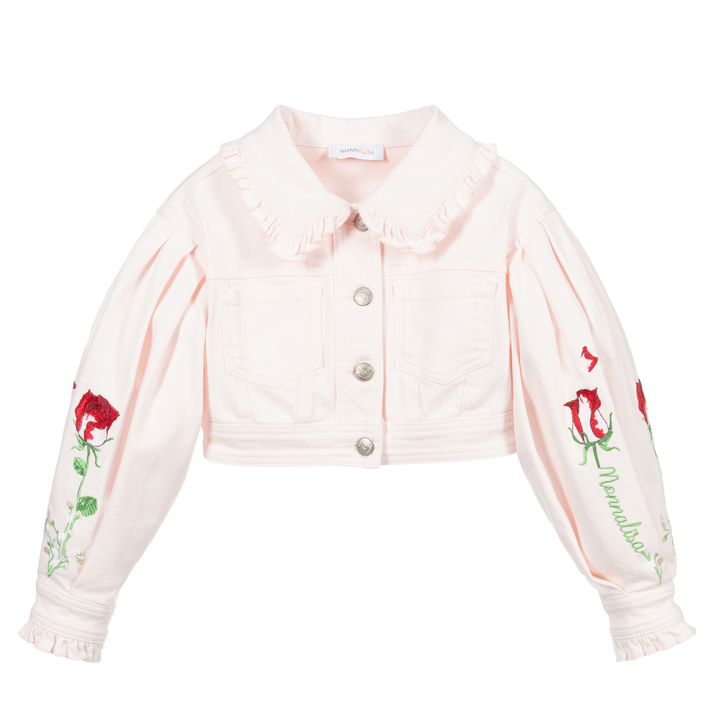 Monnalisa - Rosa Jeansjacke für Mädchen | Childrensalon