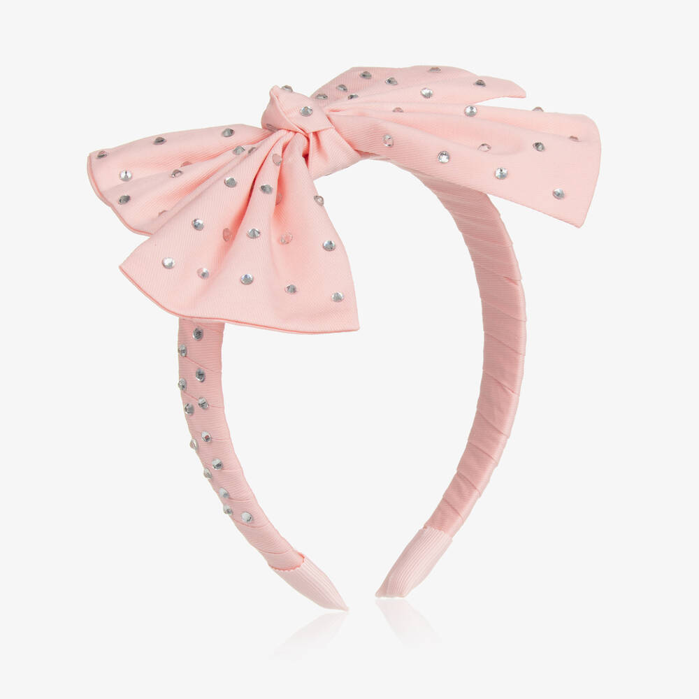 Monnalisa-Розовый ободок со стразами для девочек | Childrensalon Outlet