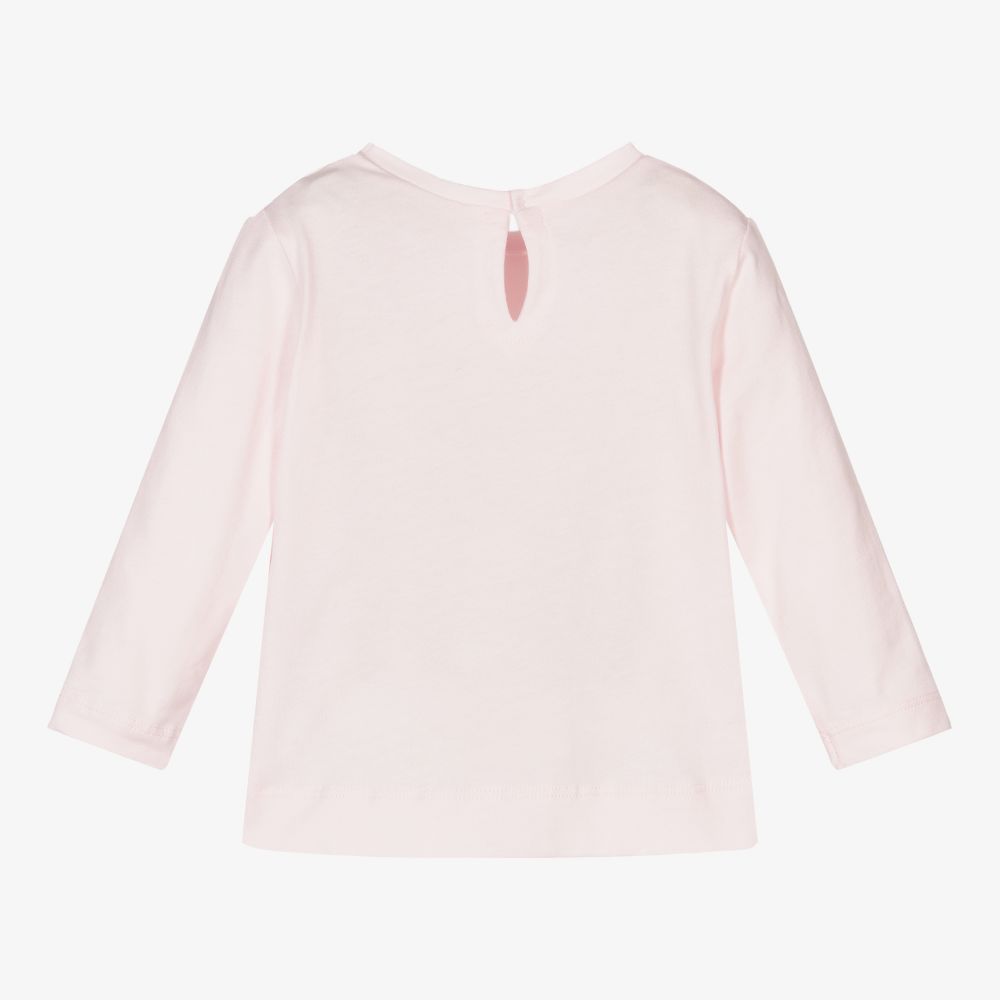 Monnalisa-Розовый хлопковый топ Disney для девочек | Childrensalon Outlet