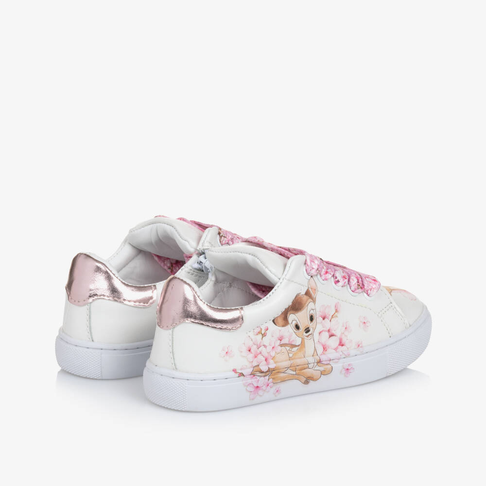 Monnalisa-Girls Pink Disney Leather Sneakers | Childrensalon Outlet