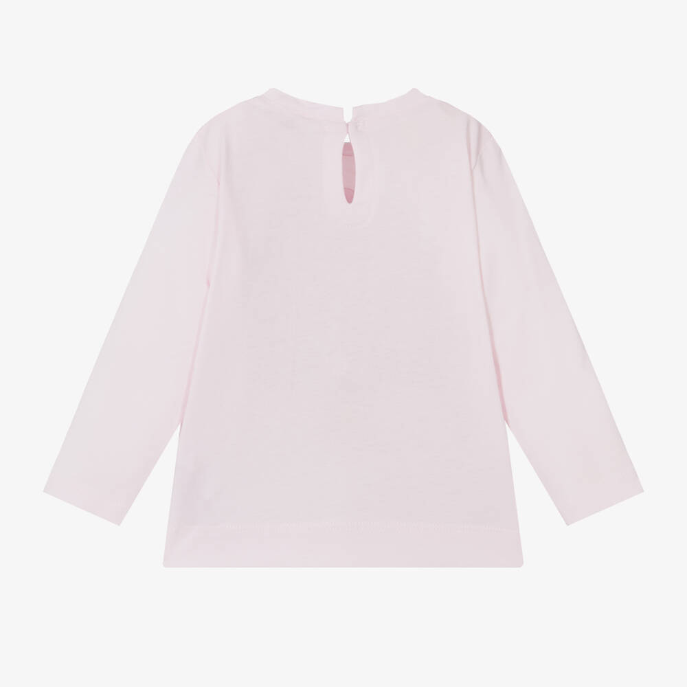 Monnalisa-Girls Pink Disney Long Sleeve Tee | Childrensalon Outlet