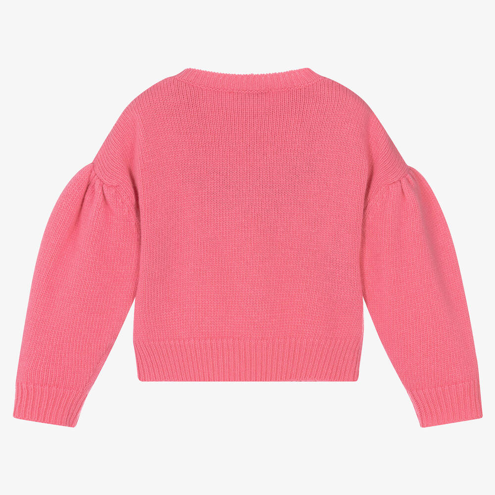 Monnalisa Girls Pink Disney Sweater Childrensalon Outlet