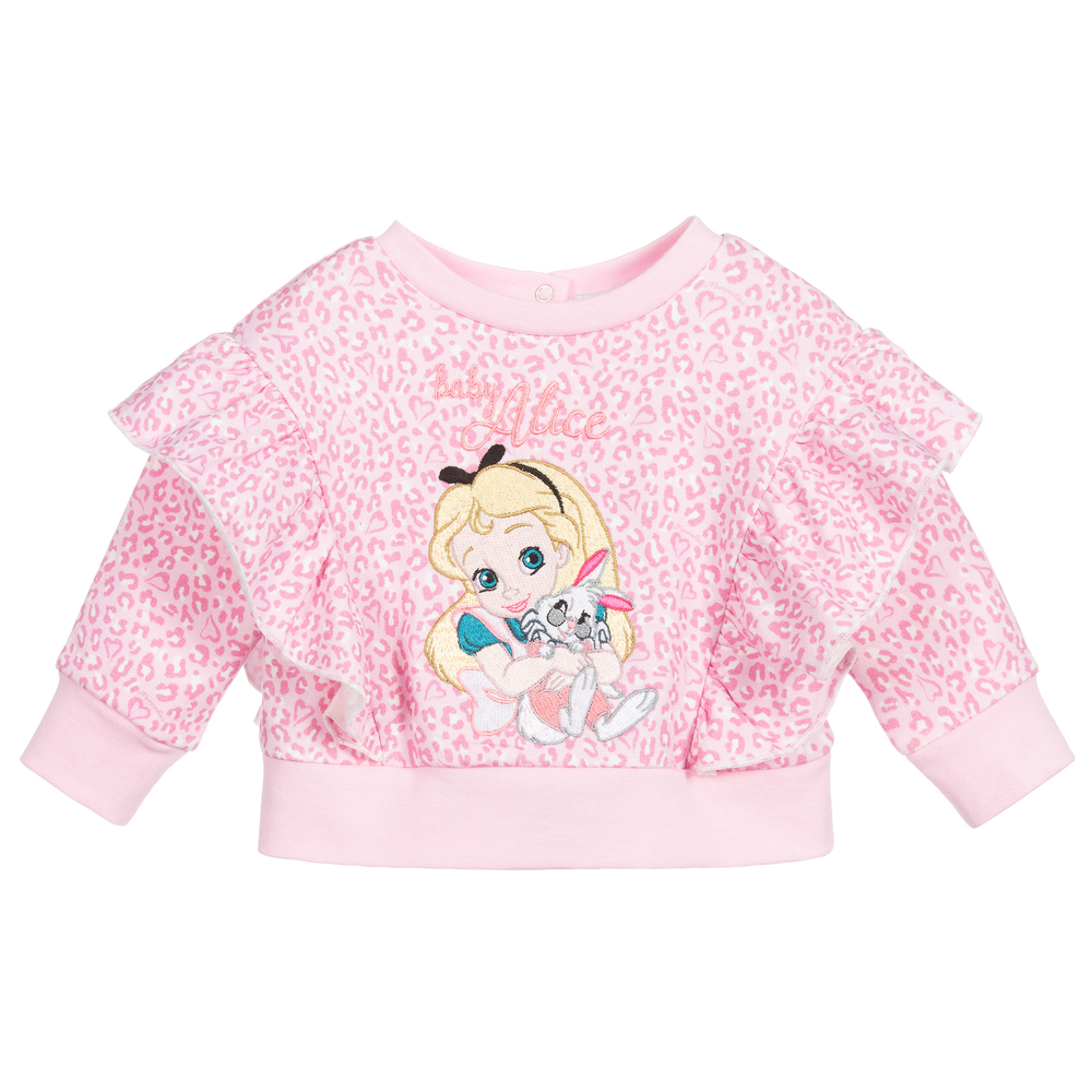 Monnalisa - Girls Pink Disney Sweatshirt | Childrensalon