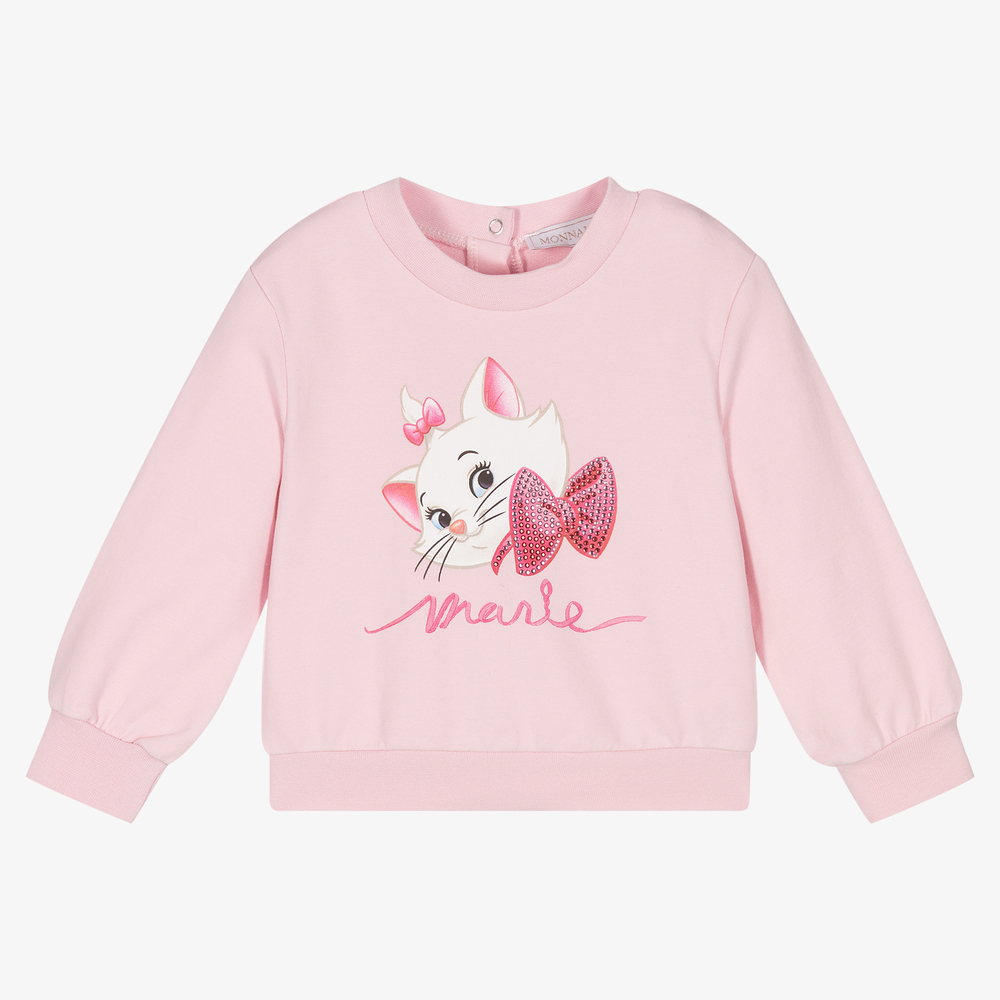 Monnalisa - Girls Pink Disney Sweatshirt | Childrensalon