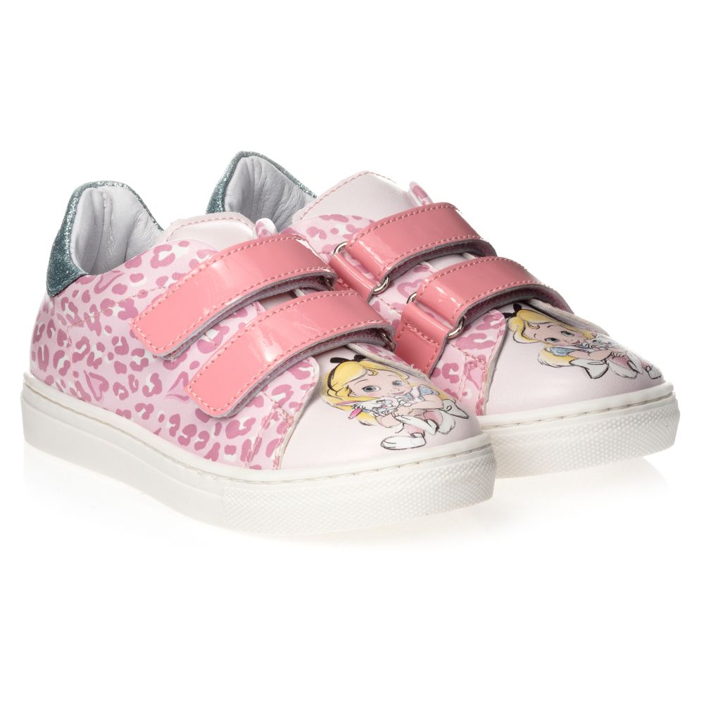 Monnalisa - Girls Pink Disney Trainers | Childrensalon