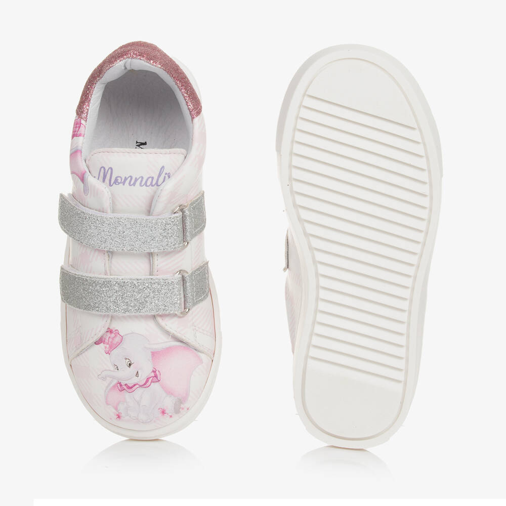 Monnalisa-Girls Pink Dumbo Velcro Shoes | Childrensalon Outlet