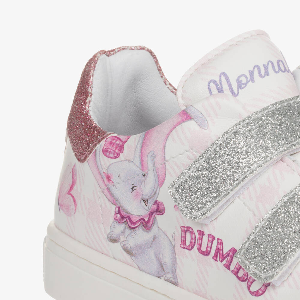 Monnalisa-Girls Pink Dumbo Velcro Shoes | Childrensalon Outlet