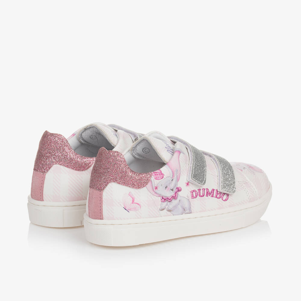 Monnalisa-Girls Pink Dumbo Velcro Shoes | Childrensalon Outlet