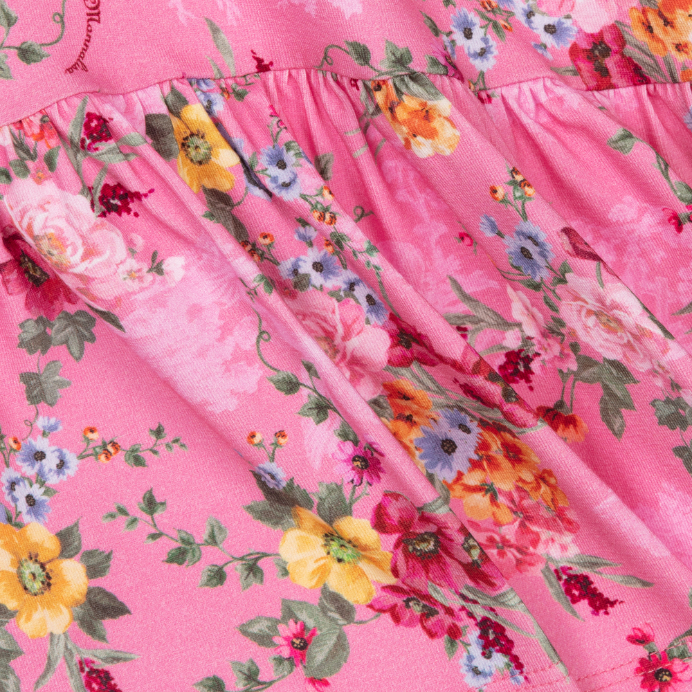 Monnalisa-Розовое платье с цветами для девочек | Childrensalon Outlet