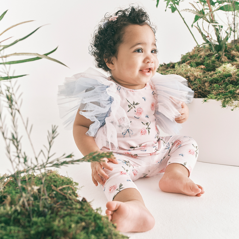 Baby girl on sale floral leggings