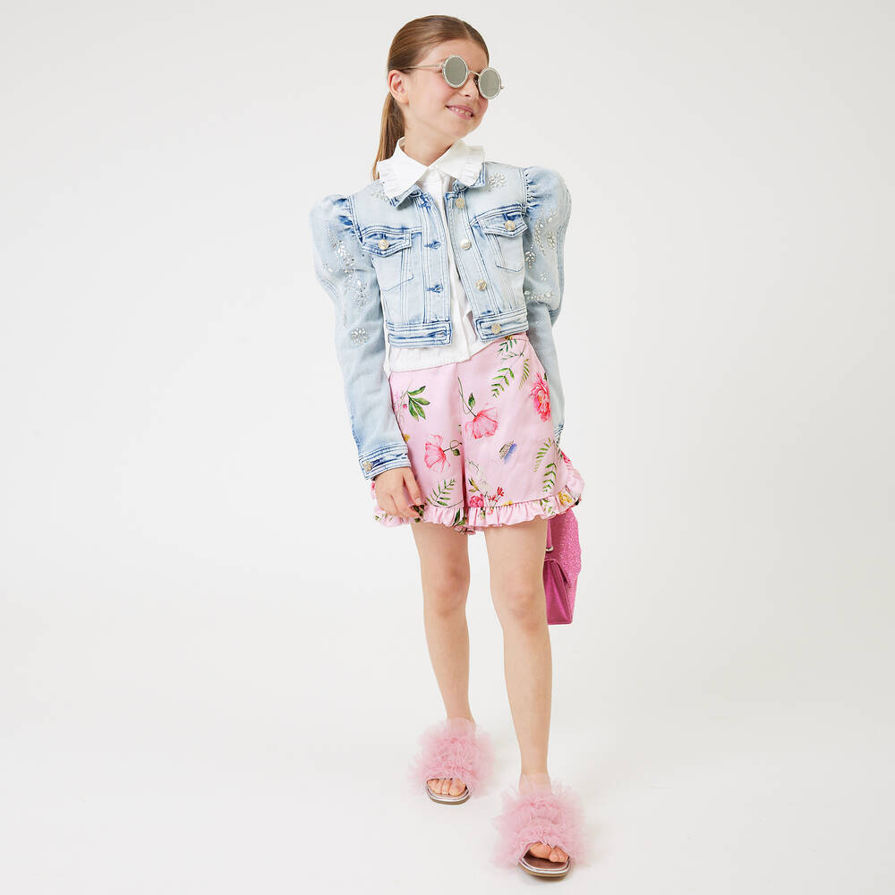 Satin shorts for girls top