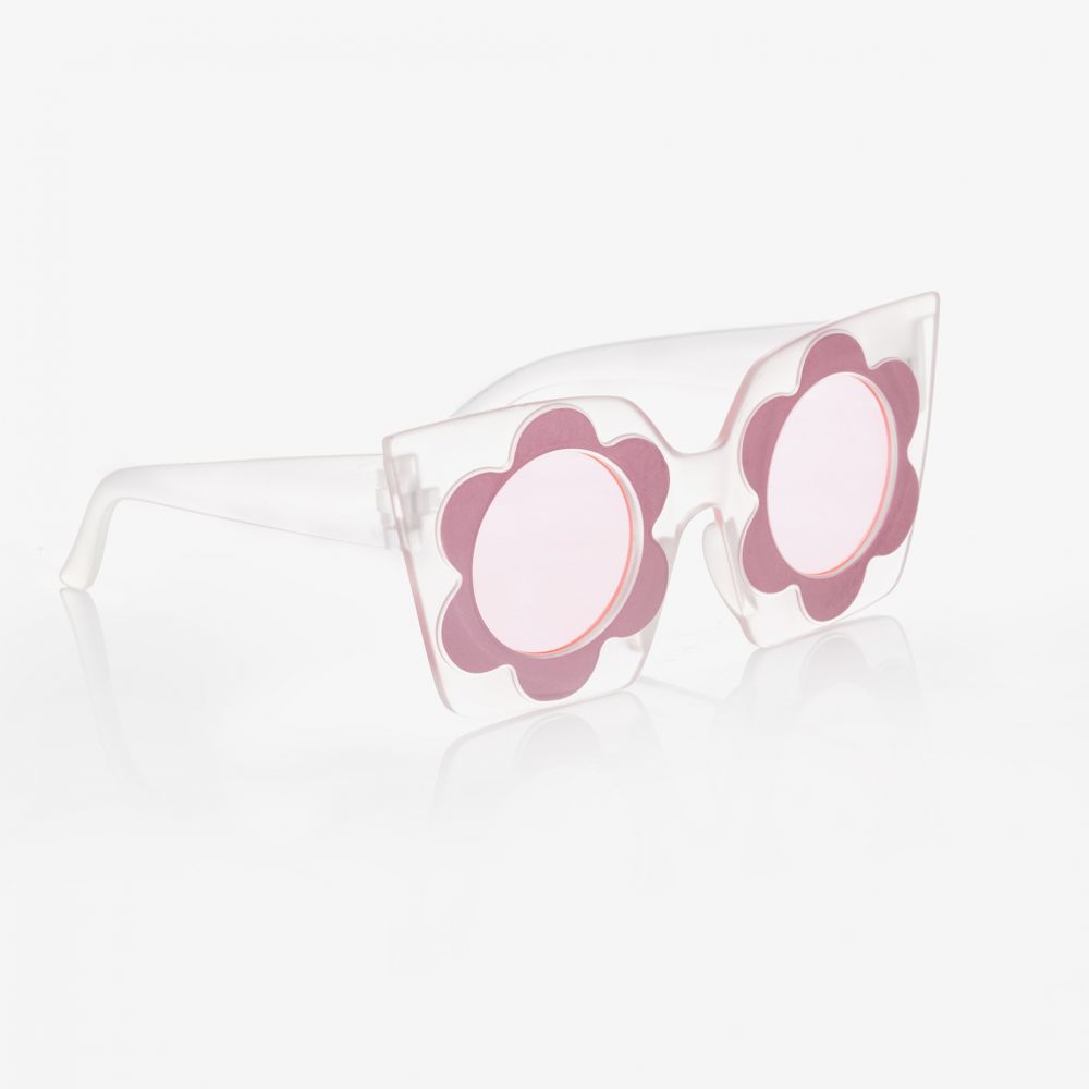 Girls Pink Flower Sunglasses