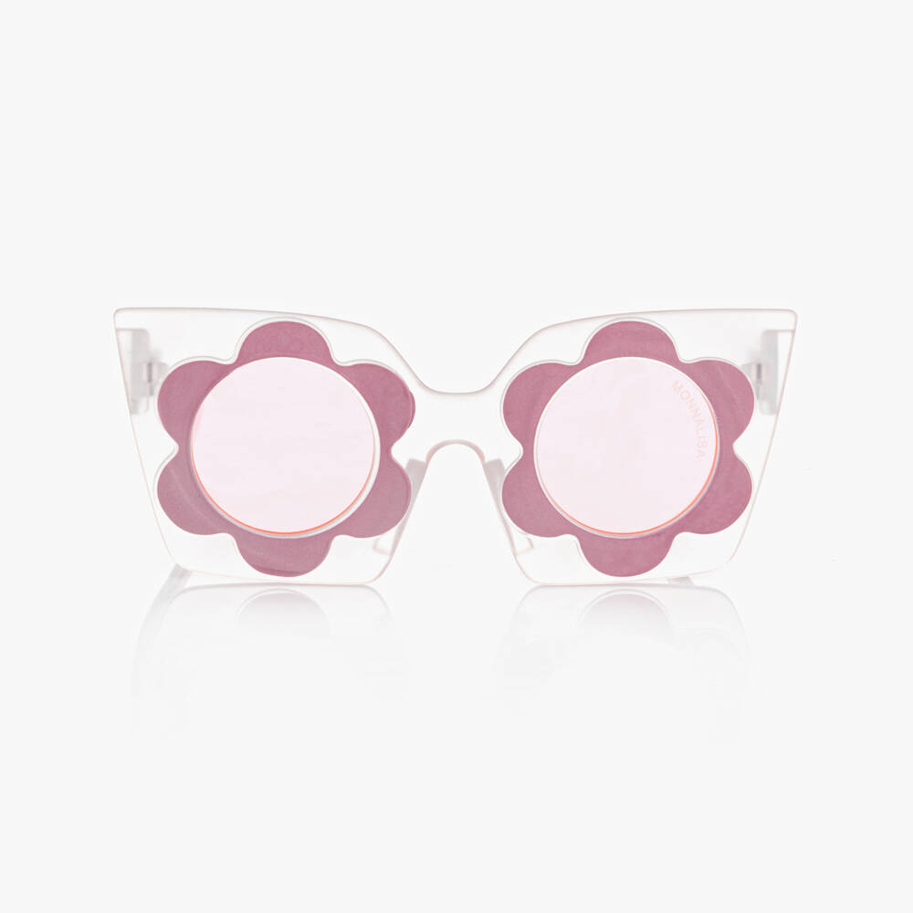 Monnalisa-Розовые солнцезащитные очки с оправой-цветами для девочек | Childrensalon Outlet