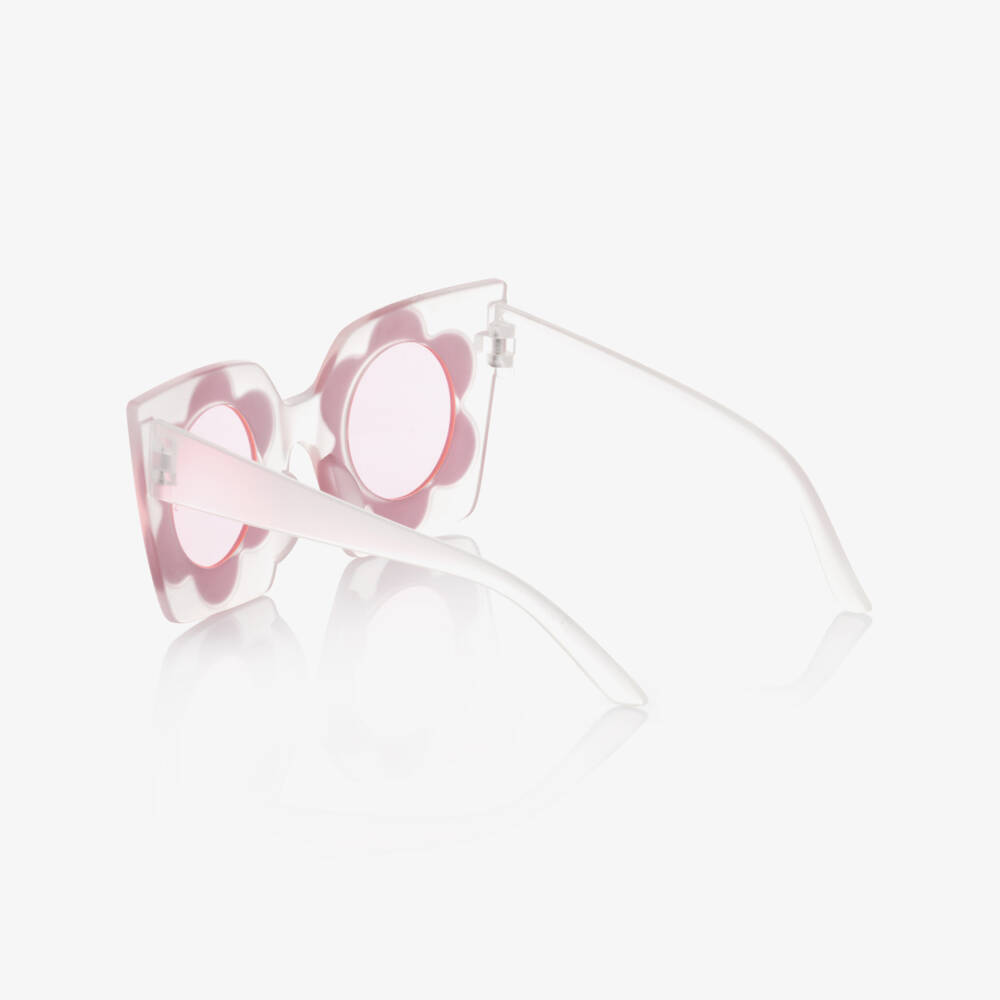 Monnalisa-Розовые солнцезащитные очки с оправой-цветами для девочек | Childrensalon Outlet