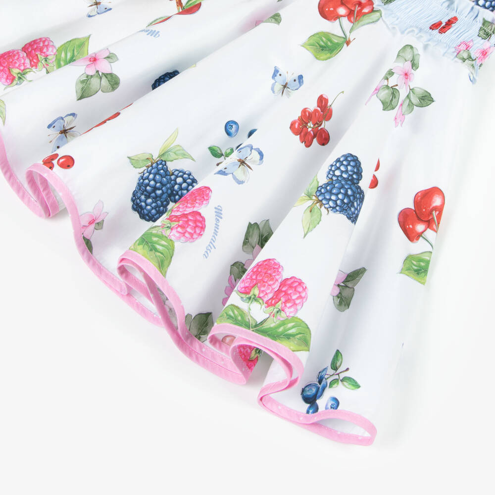 Monnalisa-Girls Pink Fruit Fantasy Dress | Childrensalon Outlet
