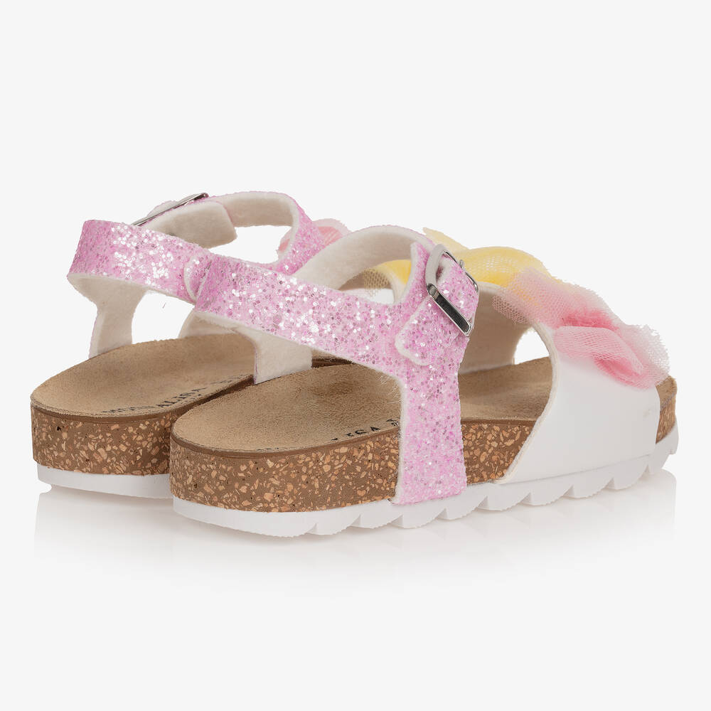 Monnalisa-Розовые сандалии с блестками | Childrensalon Outlet