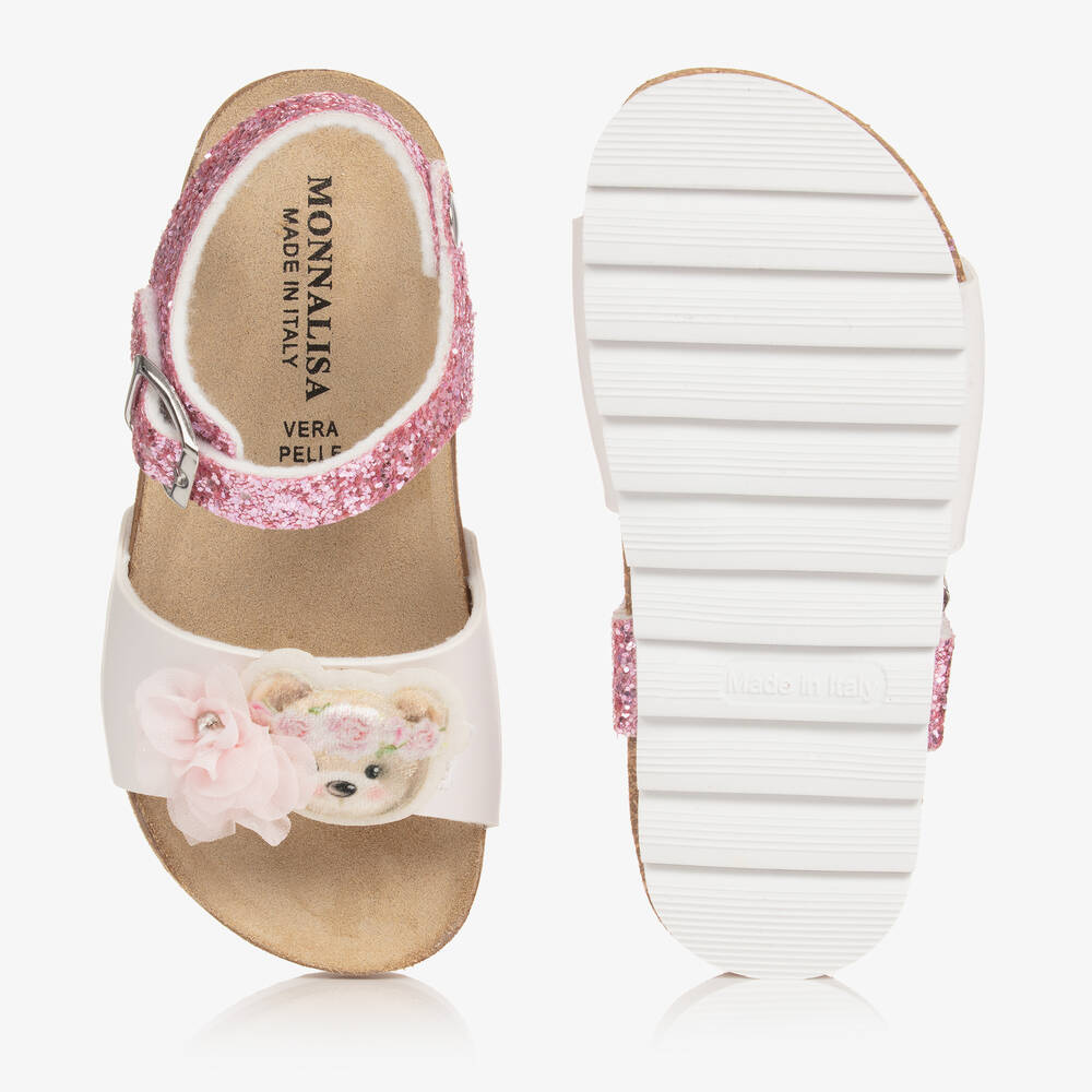 爆買いしたい Monnalisa - Childrensalon | Sandals Teddy Glitter Pink Girls スカート