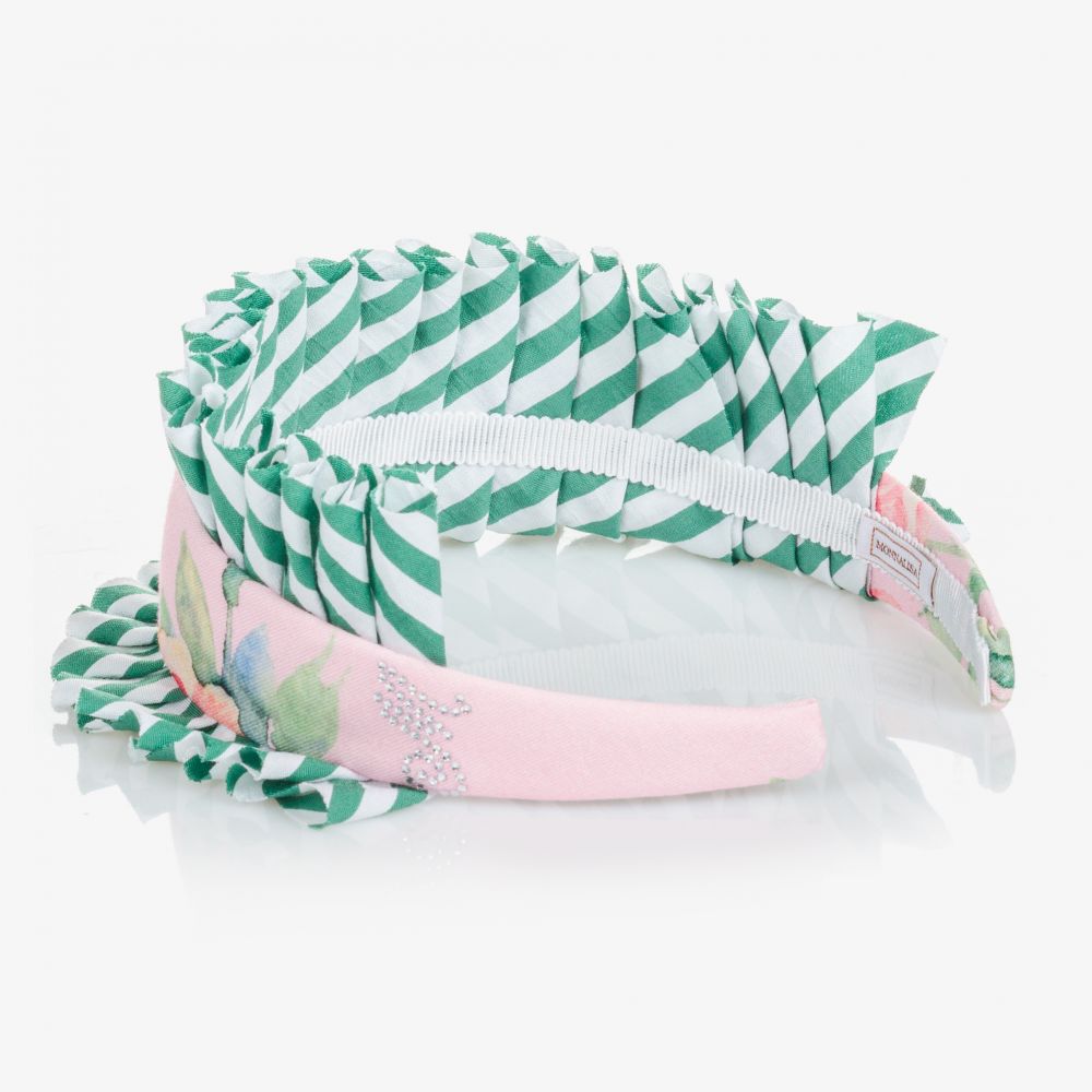 Monnalisa-Girls Pink & Green Hairband | Childrensalon Outlet