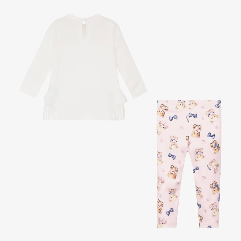 Monnalisa-Girls Pink Headphone Print Outfit | Childrensalon Outlet