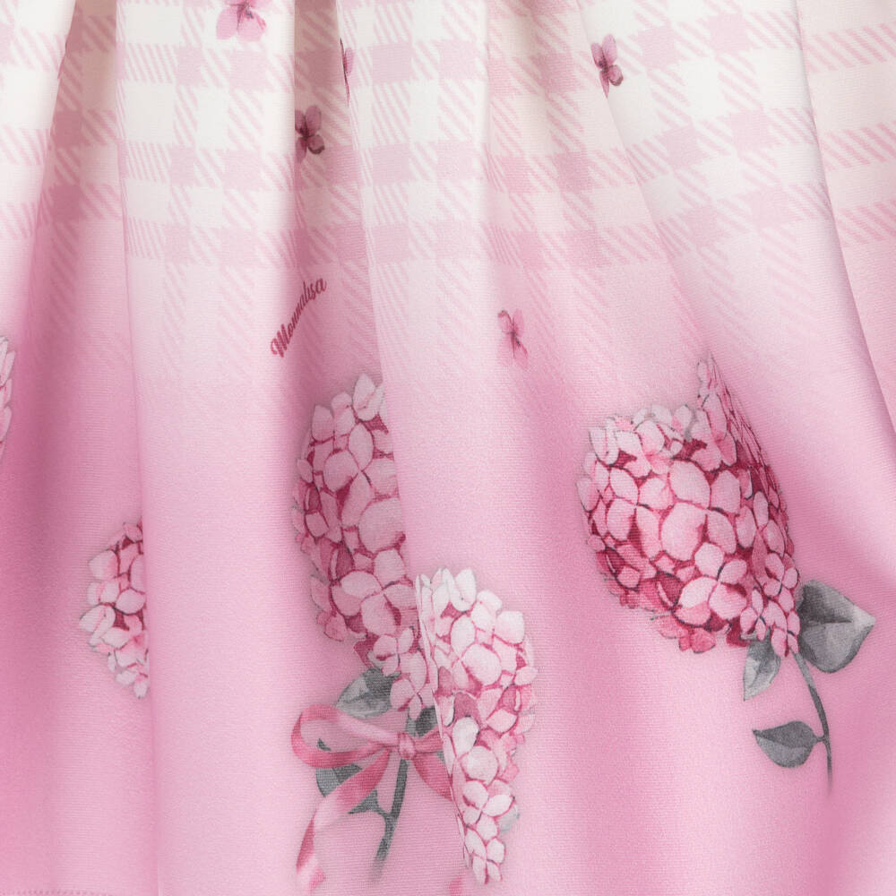 Monnalisa-Girls Pink Heart Pattern Dress | Childrensalon Outlet