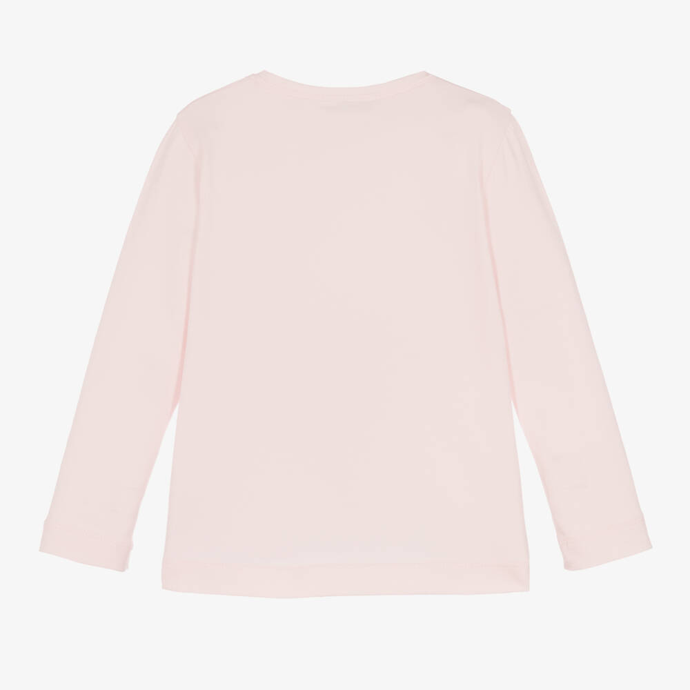 Monnalisa-Girls Pink Heart Print Top | Childrensalon Outlet