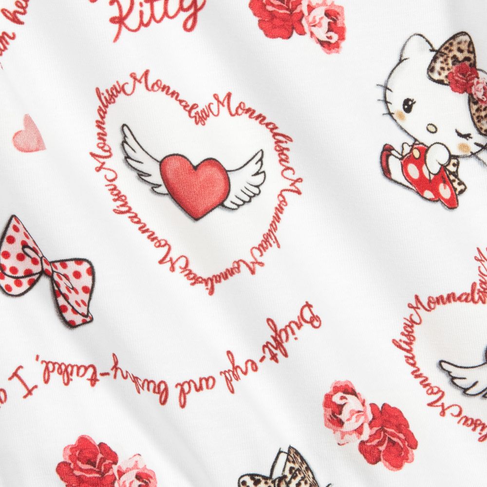 Monnalisa-Girls Pink Hello Kitty Dress | Childrensalon Outlet
