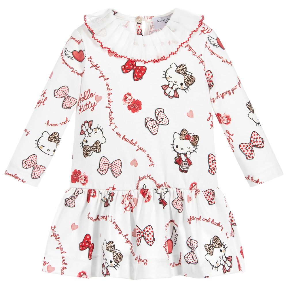 Monnalisa - Girls Pink Hello Kitty Dress | Childrensalon