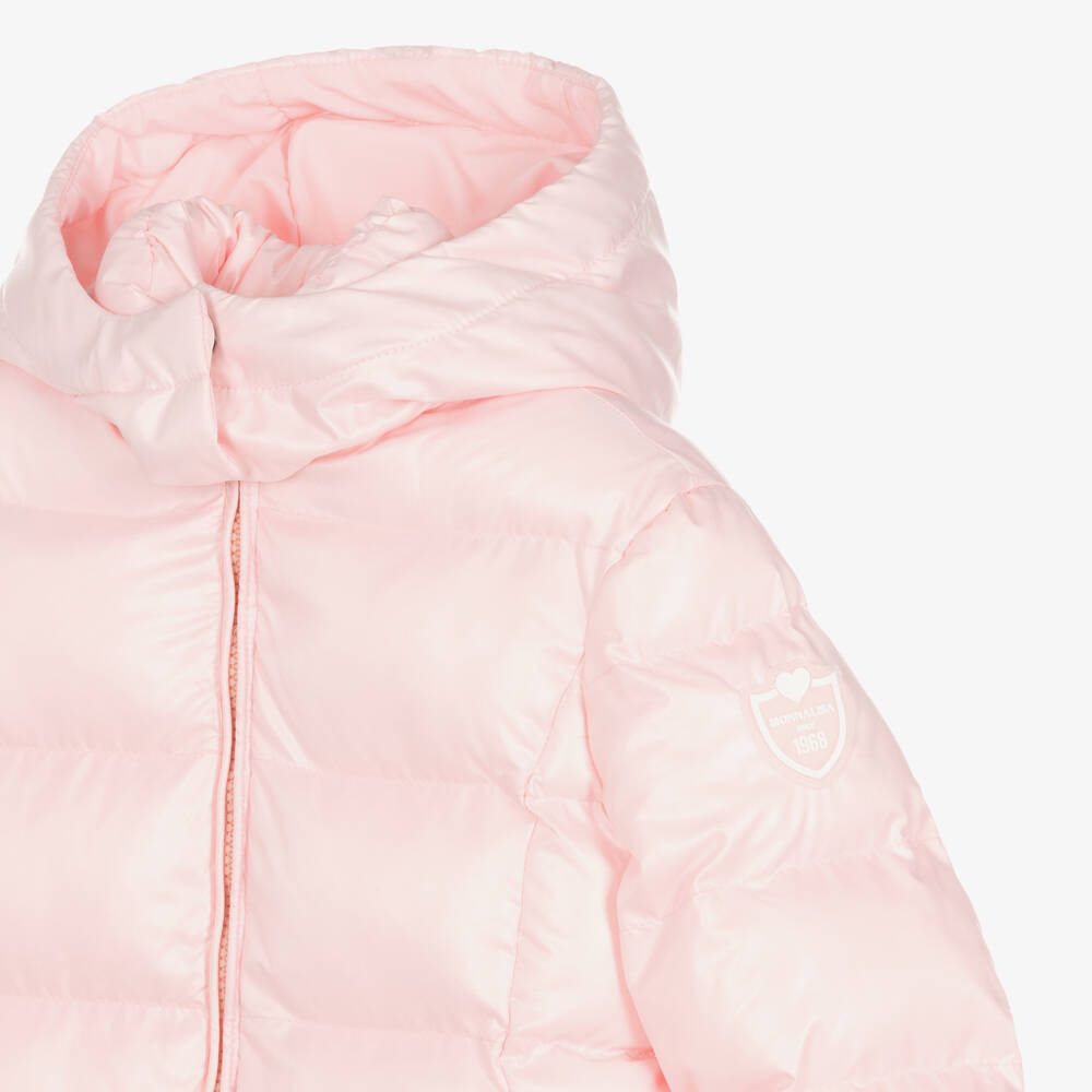 موناليزا-معطف بافر هودي لون زهري للبنات | Childrensalon Outlet