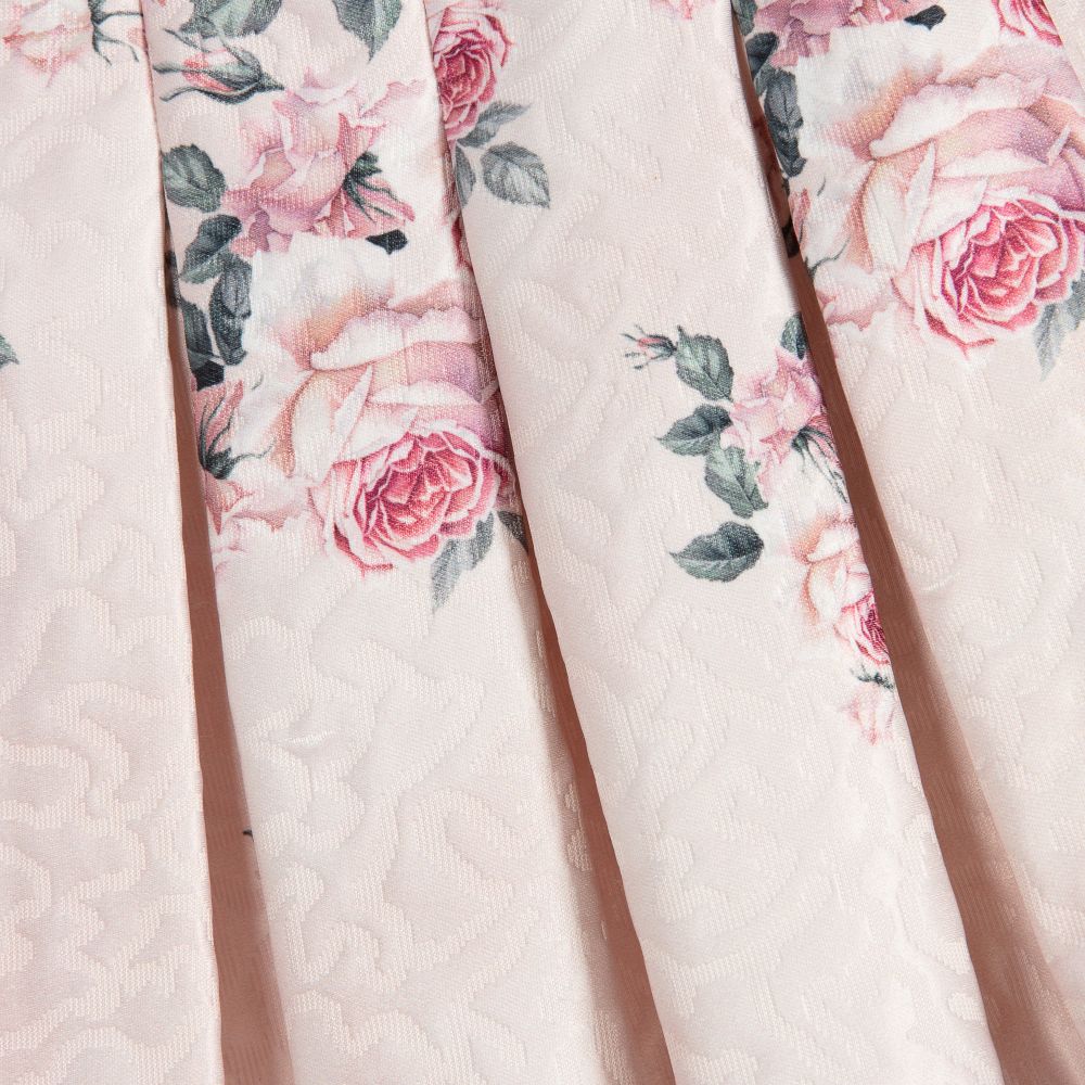 Monnalisa Chic-Girls Pink Jacquard Skirt | Childrensalon Outlet