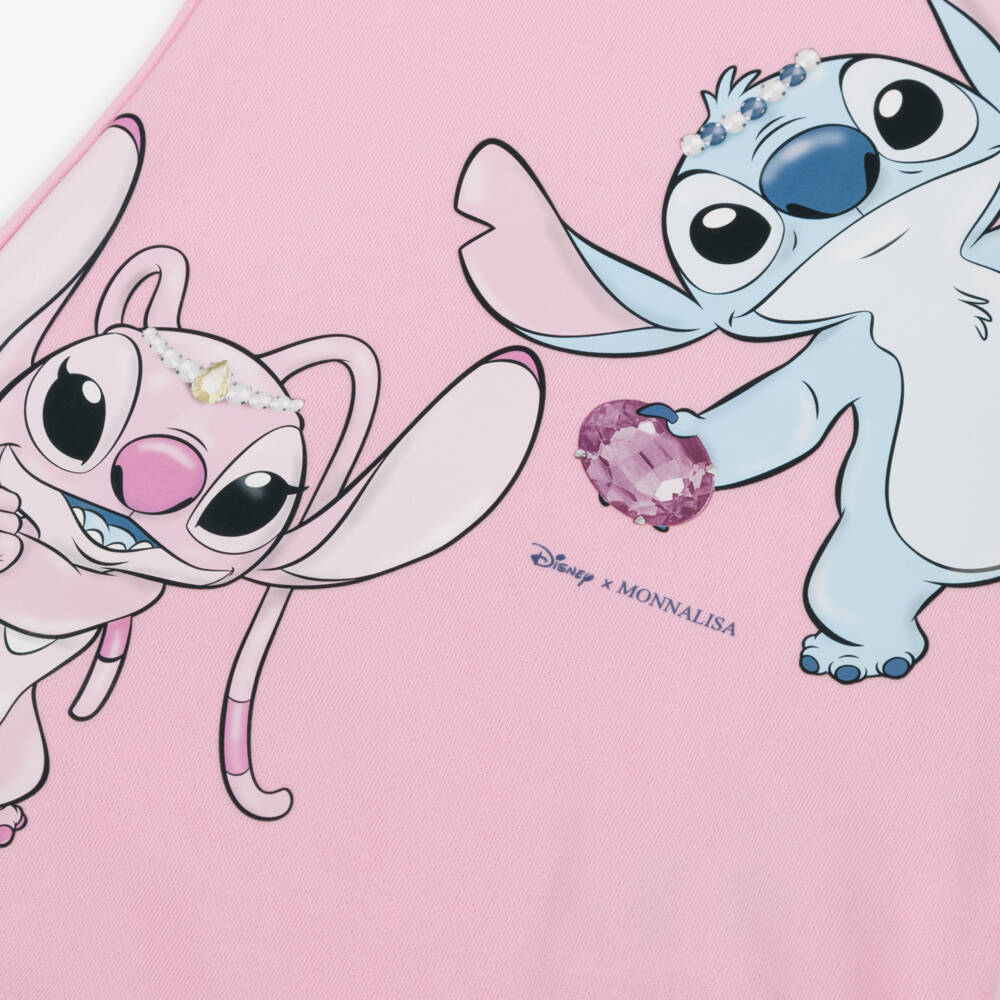 Monnalisa-Платье Лило и Стич розовое для девочек | Childrensalon Outlet