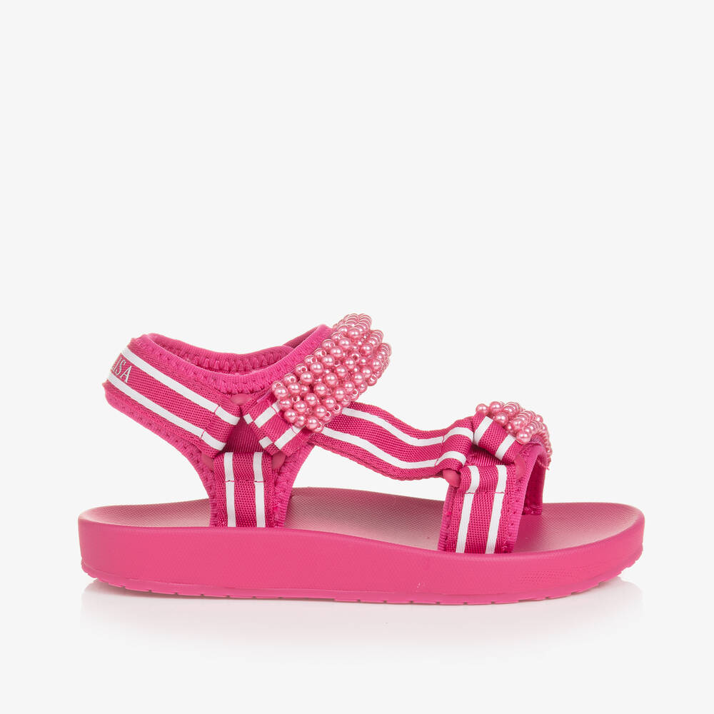 Pink pearl sandals online