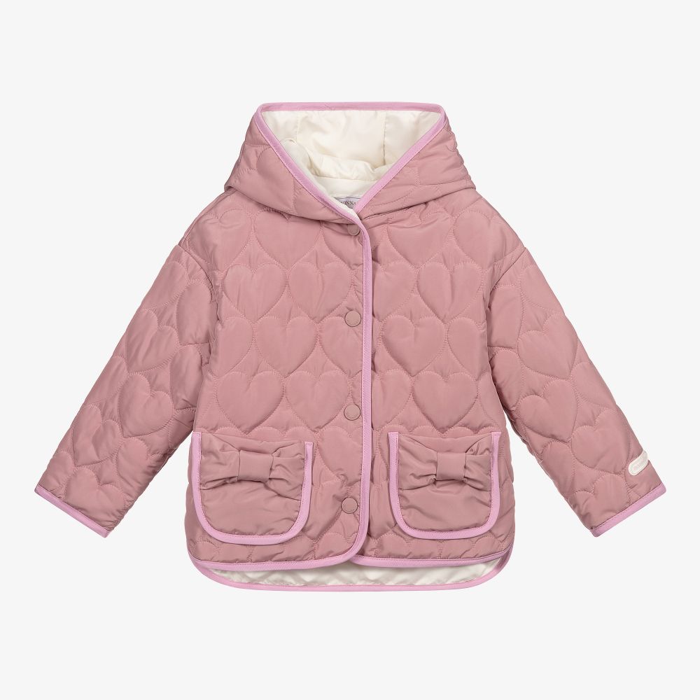 Monnalisa - Rosa Steppjacke für Babys (M) | Childrensalon