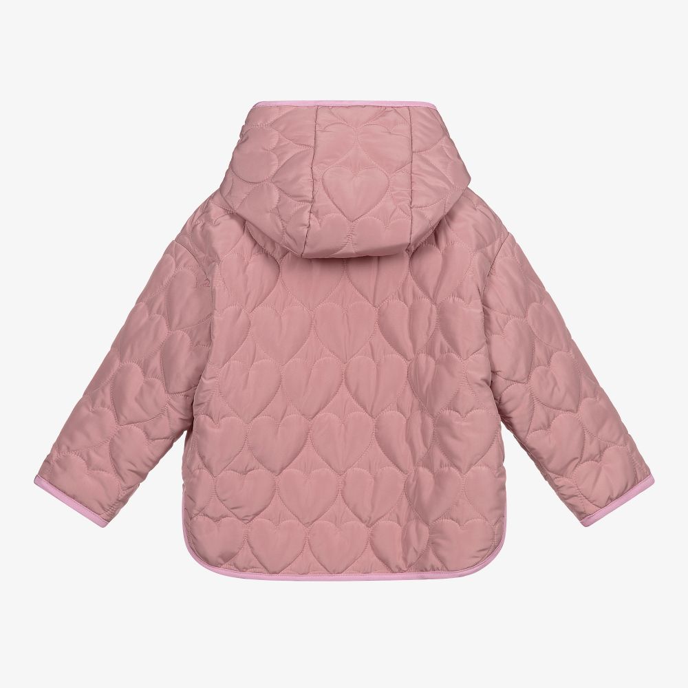 Monnalisa Girls Pink Quilted Jacket