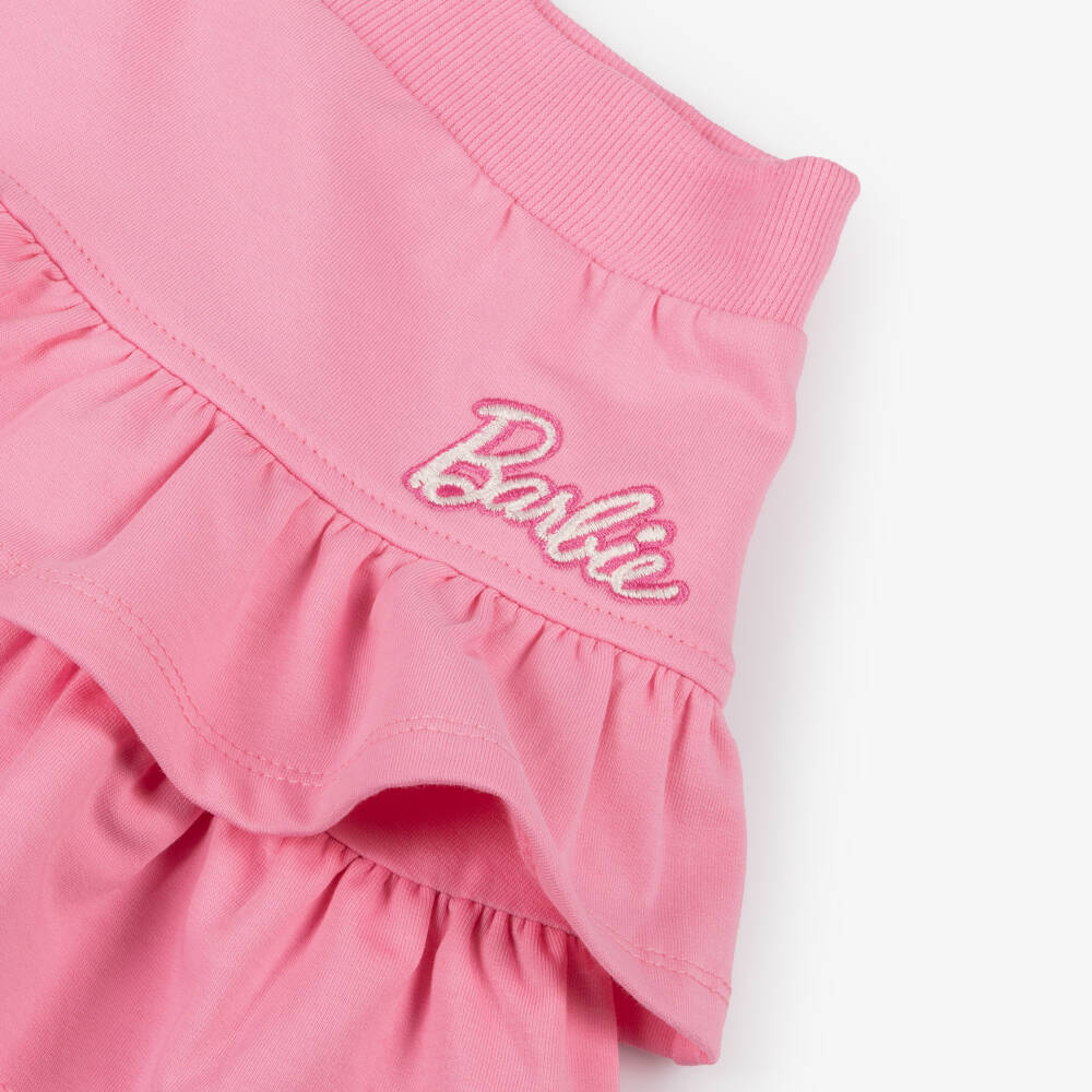 Monnalisa-Girls Pink Ruffled Barbie Skirt | Childrensalon Outlet