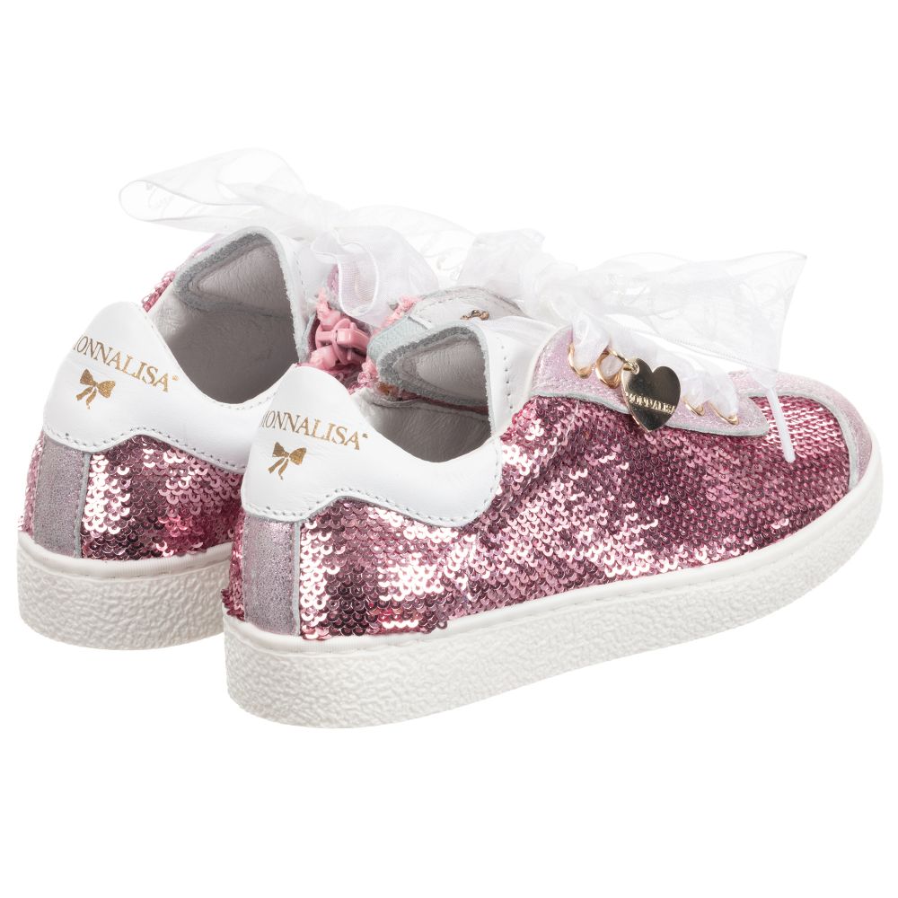 pink sequin trainers