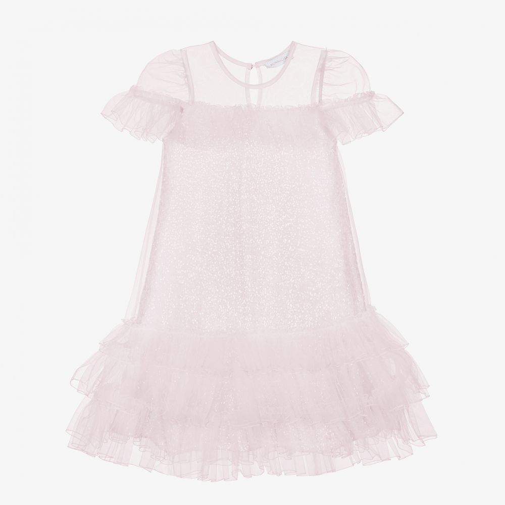 Monnalisa - Розово-серебристое платье для девочек | Childrensalon