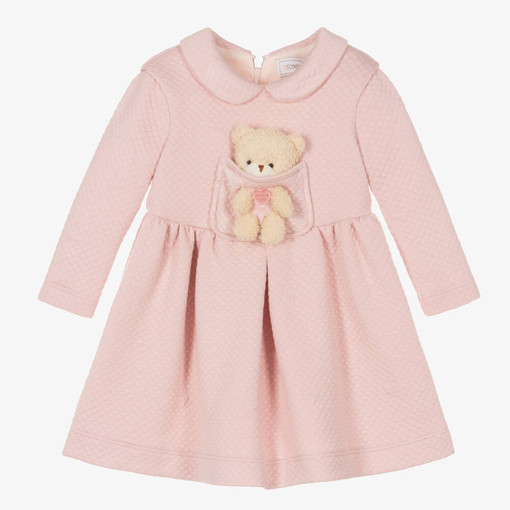 Monnalisa - Robe rose à motif Teddy Bear fille | Childrensalon