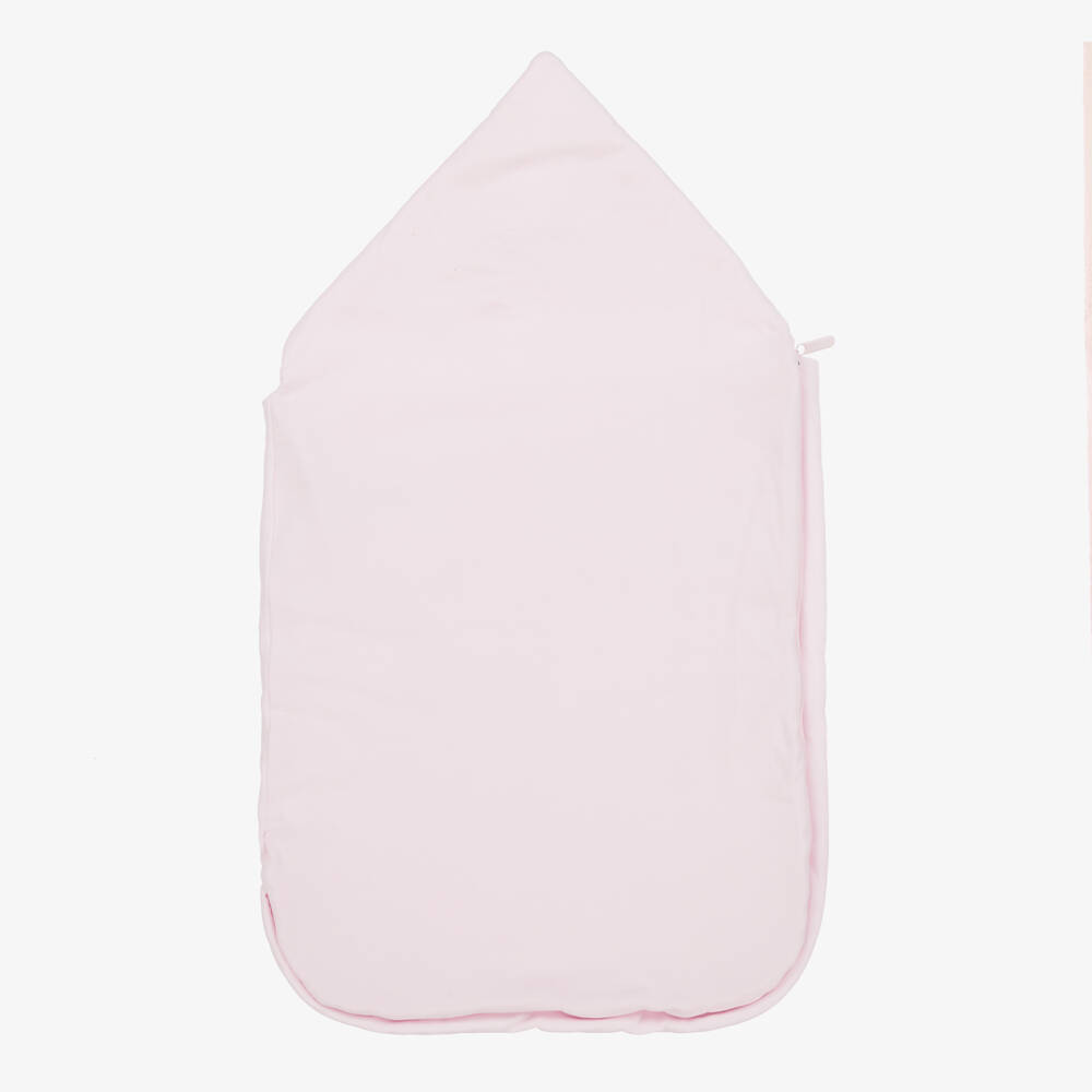 Monnalisa-Girls Pink Teddy Cotton Wrap | Childrensalon Outlet